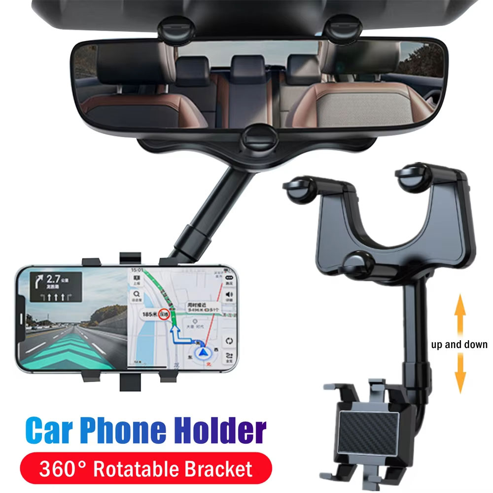 Car Accessories Tablet Holder - Adjustable Car Rearview Mirror Phone Holder