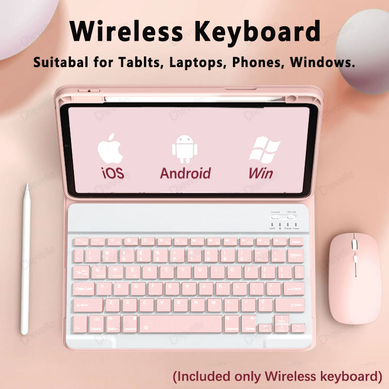 Tablet Accessories Kit - Wireless Bluetooth-compatible Keyboard For Android iOS