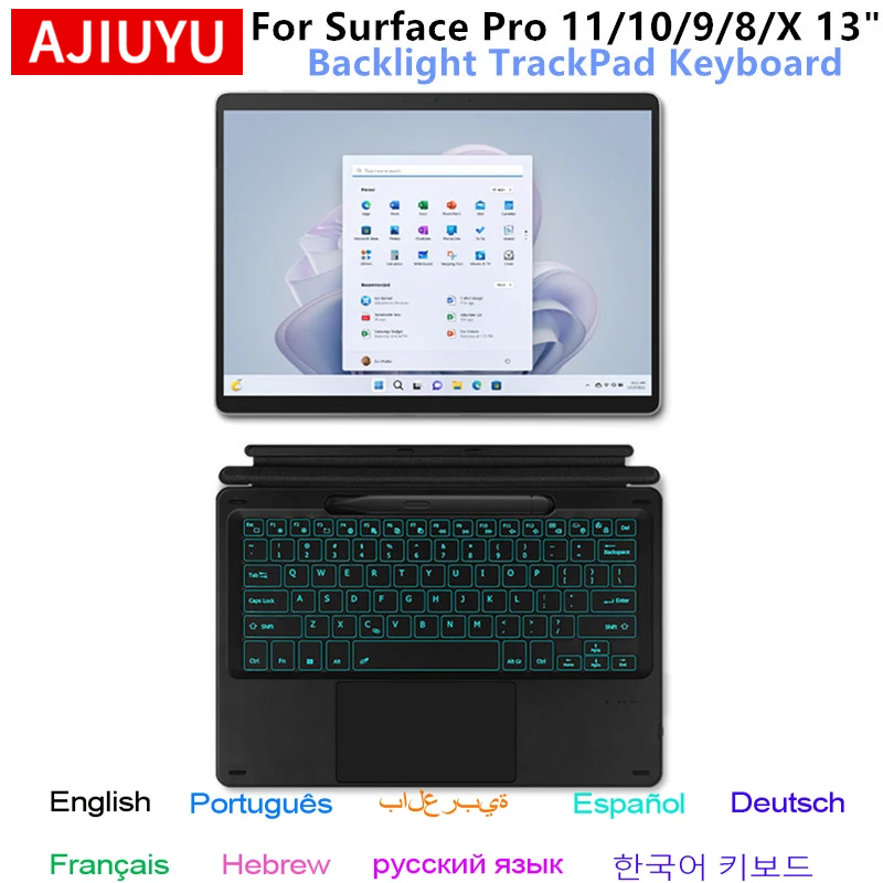 Tablet Accessories Kit - Bluetooth Keyboard For Microsoft Surface Pro