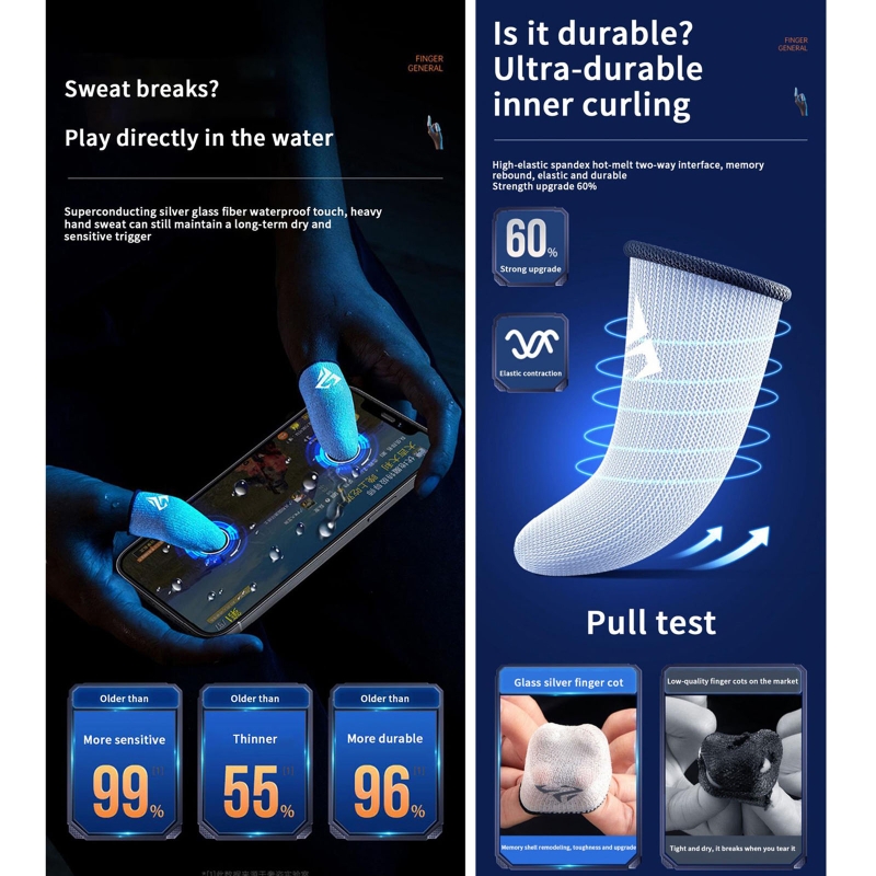 1 Pair Gamer Finger Sleeves Sw - Graphic Tablet Accessories recension och pris