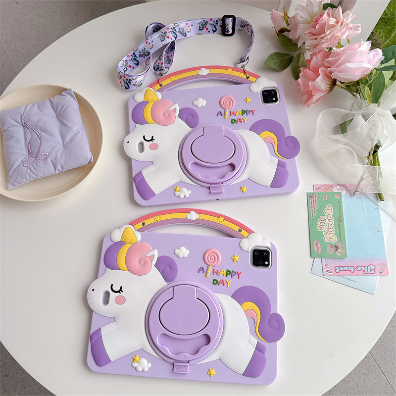 Cartoon Unicorn Kids Stand Tab - Samsung Tablet A9 Accessories recension och pris